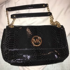 Michael Kors python clutch